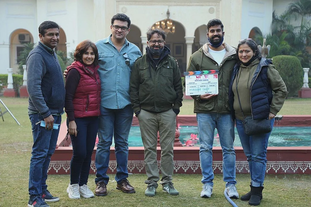 Abhay Pannu with the team of Rocket Boys