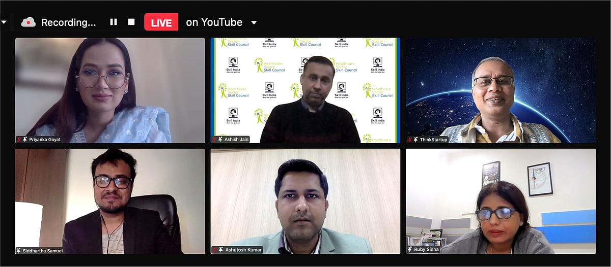 K12 students Hiya, Sameer & Pranjal emerged as winners for ThinkStartup’s HealthTech Hackathon