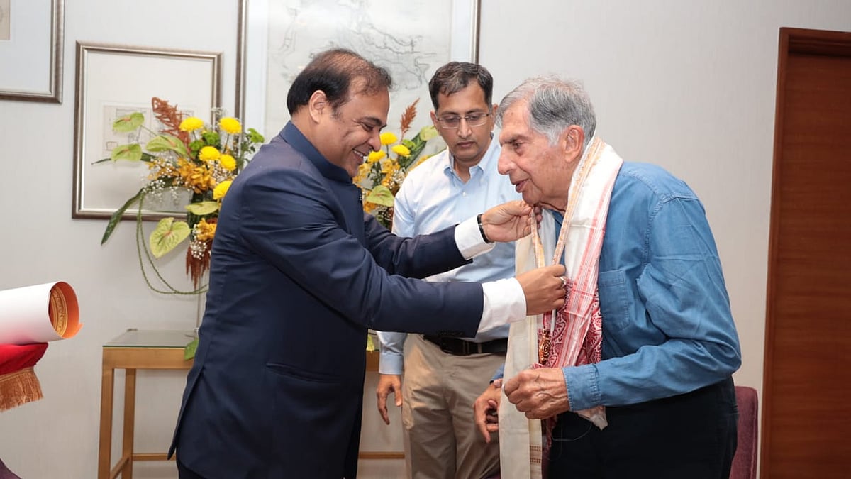 Assam CM Himanta Biswa Sarma confers 'Assam Baibhav', highest state civilian award to industrialist...