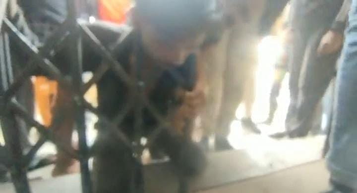 Watch video: Youth’s neck stuck in channel gate of school in Gwalior, police cut gate to remove it
