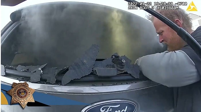 Watch: Cop rescues dog from burning car; nerve-racking video goes viral
