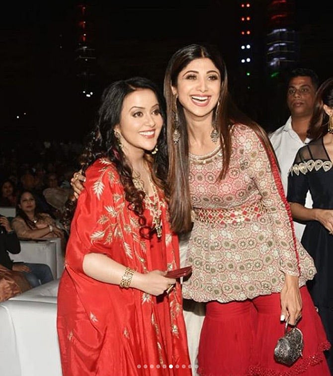 Amrutha Fadnavis and Shilpa Shetty