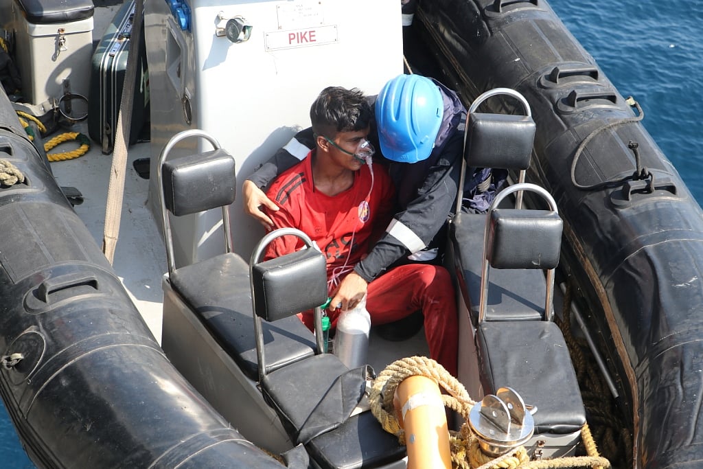 It provided first aid to the fisherman in the boat itself prior to getting him on board to arrest bleeding and further treatment.

