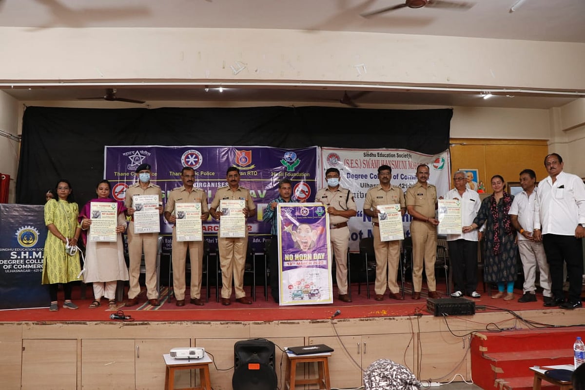 Thane: Police, social activists conduct two days 'no-honking' campaign to create awareness about noise pollution in Ulhasnagar
