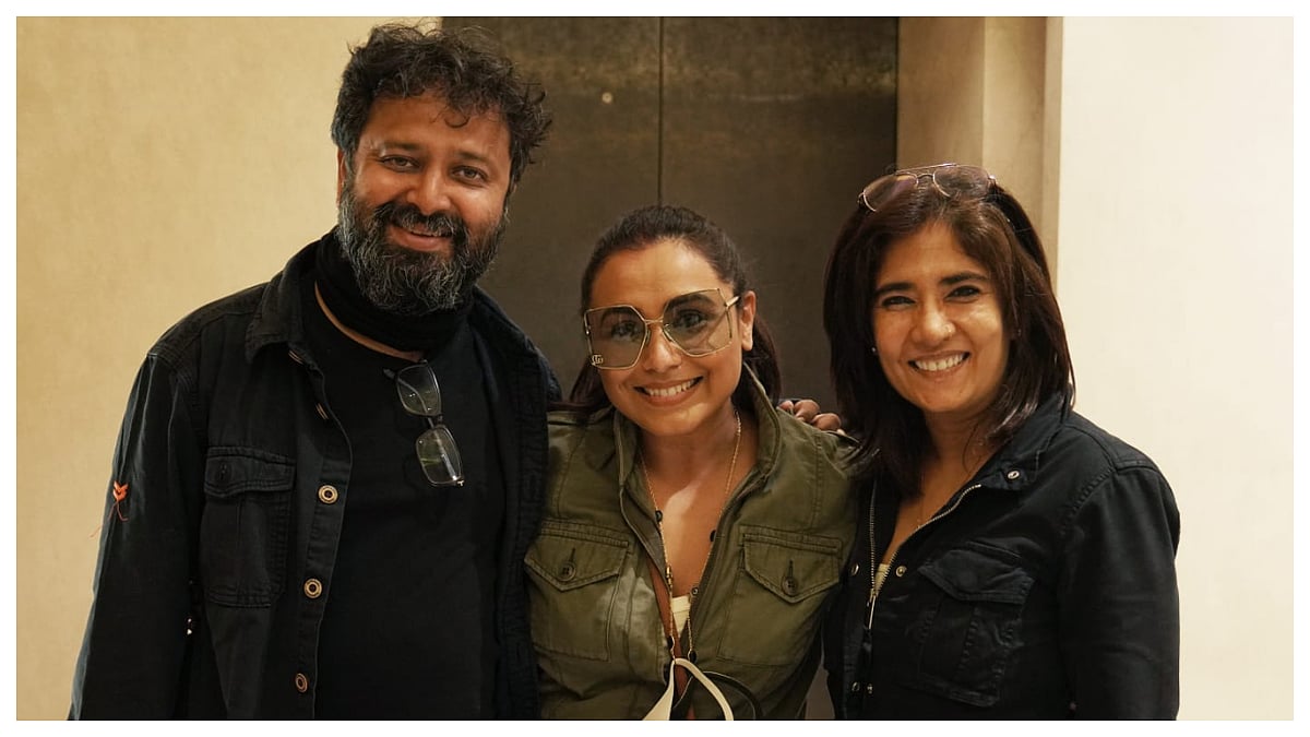 Rani Mukerji with Nikkhil Advani and Madhu Bhojwani