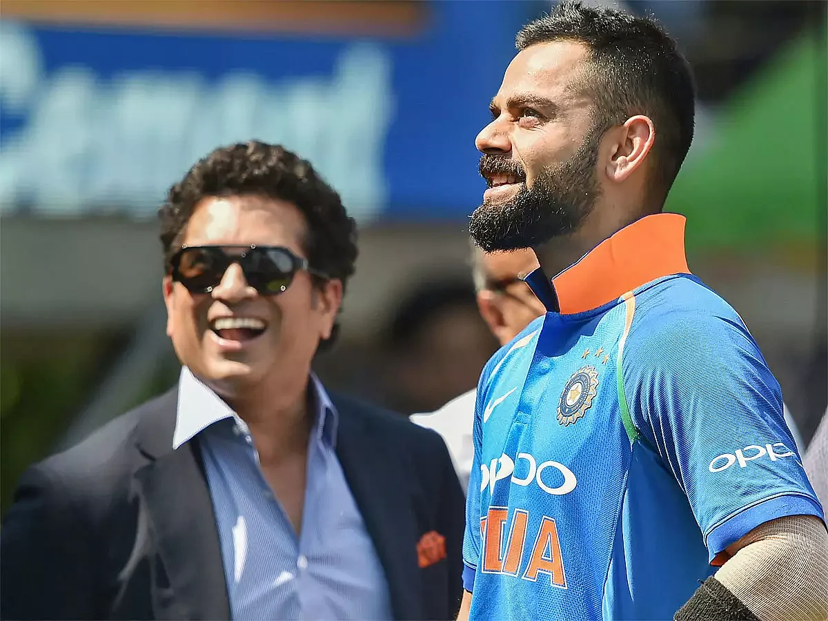 Sachin Tendulkar and Virat Kohli |