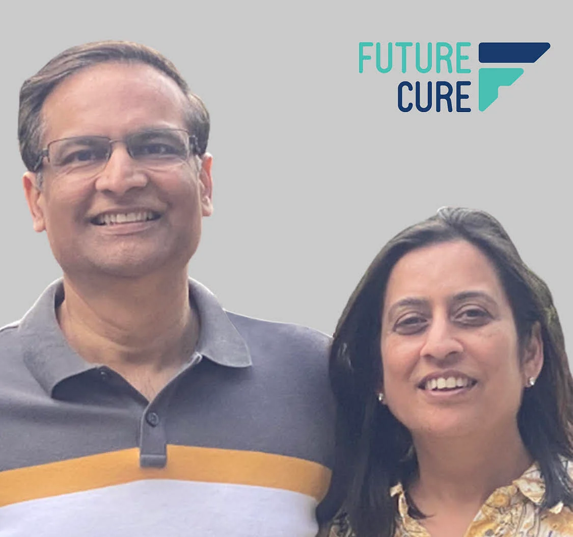 The funding will be used to further develop various technologies, FDA approvals, and global expansion./Team FutureCure Health: Rajneesh Bhandari and Dr. Anita Bhandari, | FutureCure Health