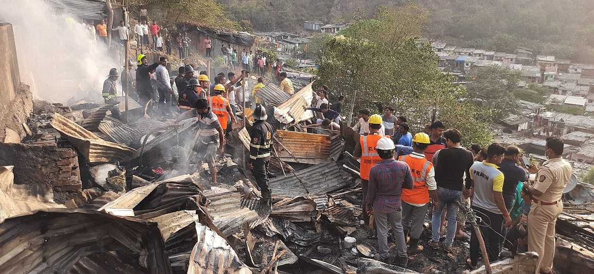 Thane: Cylinder blast reported in Kalwa area, 6 huts damaged; see pics  