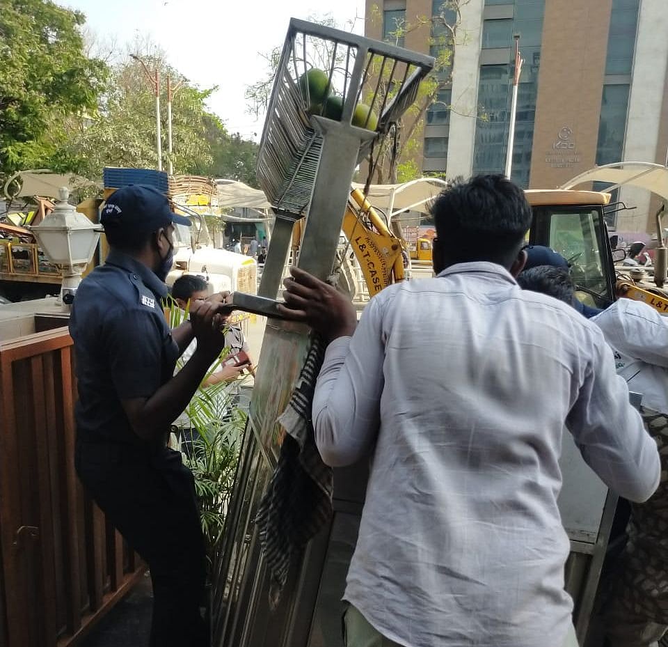 Navi Mumbai: NMMC's airoli ward removes illegal weather sheds