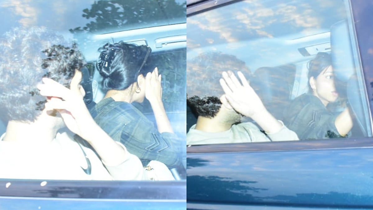 Photos: Suhana Khan hides her face after paps spot her in Bandra with a mystery boy