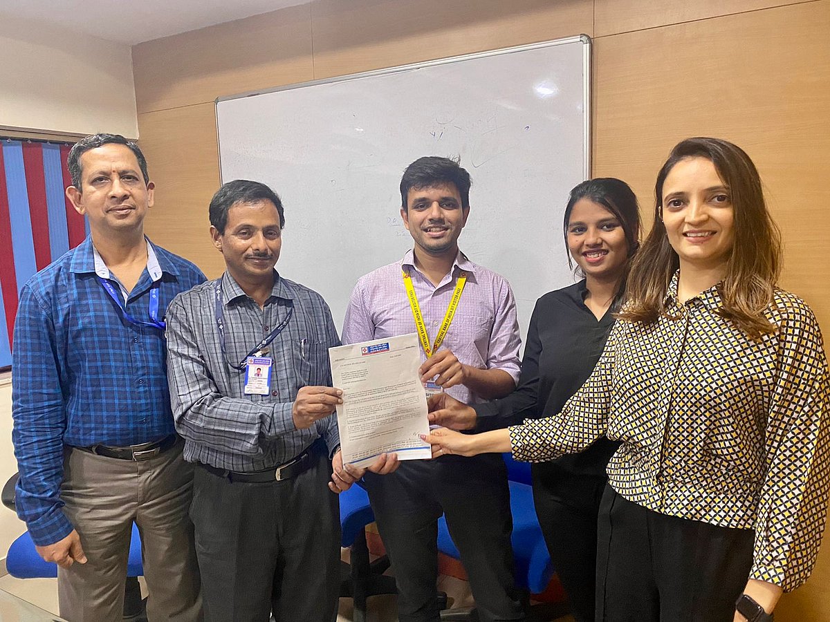 Kwik.ID is a flagship product by Think360.ai — a full stack AI firm with market leading products, solutions and advisory services./Abhishek Joshi (centre), Product Manager, Kwik.ID and Radhika Shah, Head of Product Sales, Think360.ai | Central Bank of India