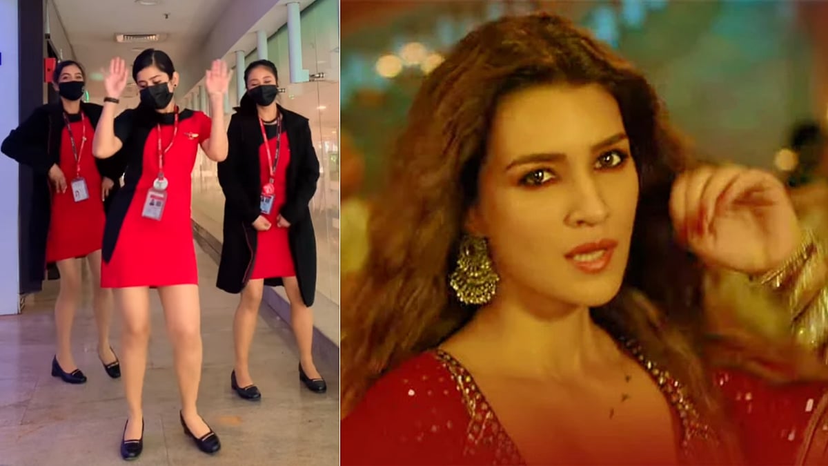 Watch video: SpiceJet air hostess grooves to 'Param Sundari' from Kirti Sanon's Mimi