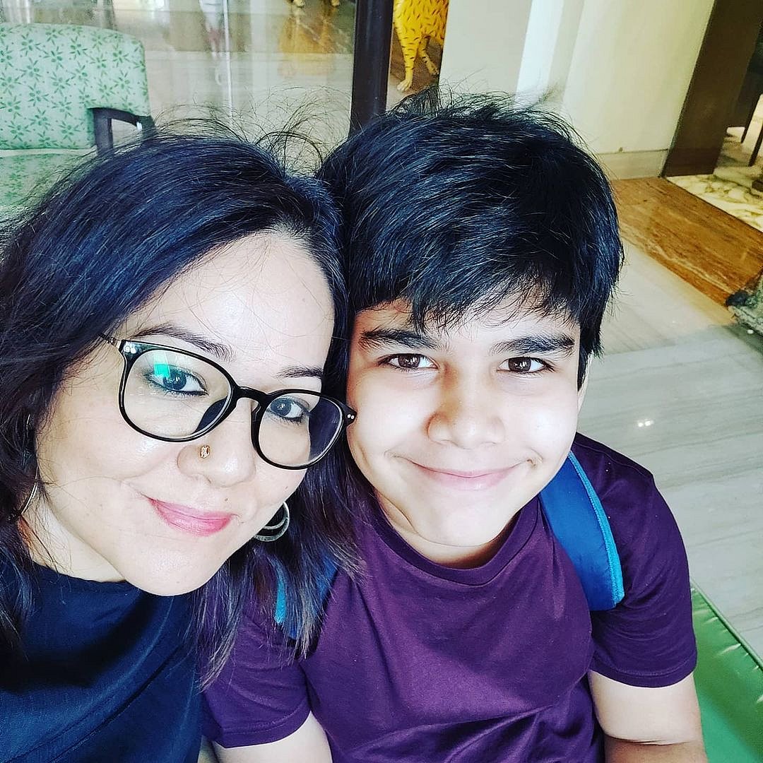 Ayesha with her son Kabira