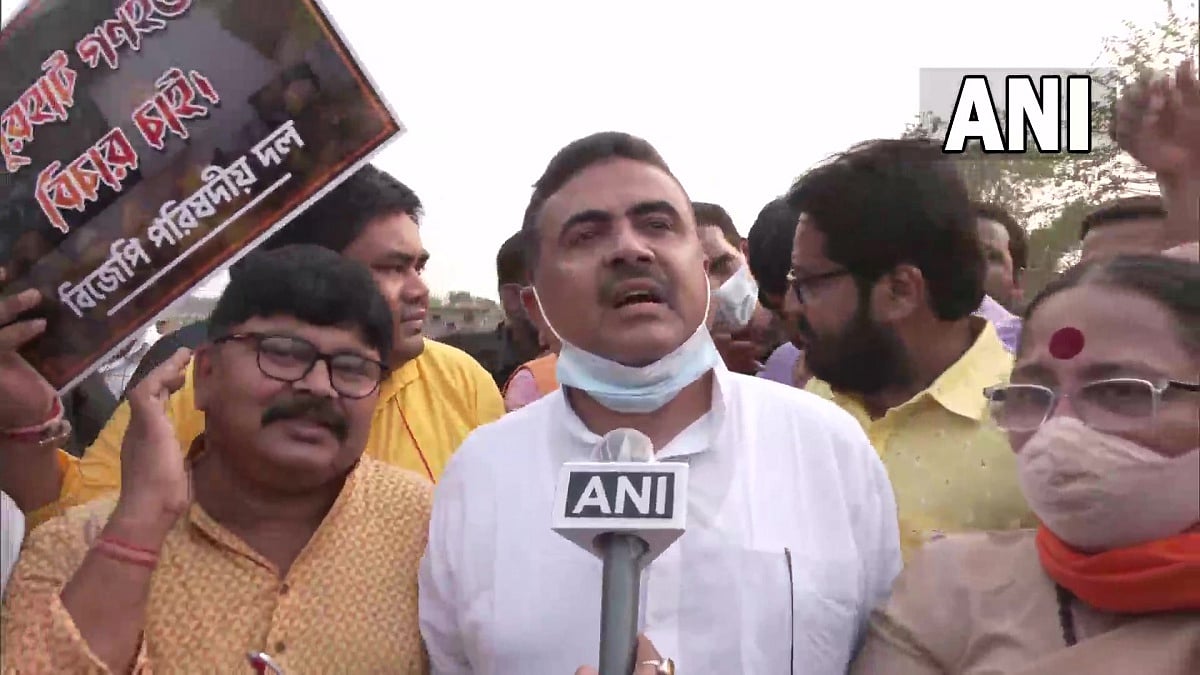 West Bengal: Suvendu Adhikari led BJP delegation visits Birbhum incident site, demands NIA or CBI probe in matter