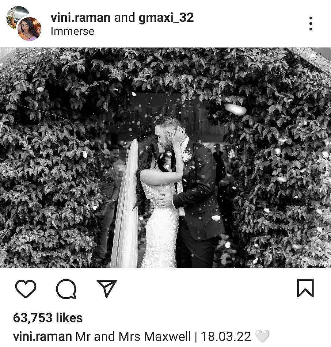 IPL 2022: RCB’s Glenn Maxwell marries long-time girlfriend Vini Raman ahead of new season