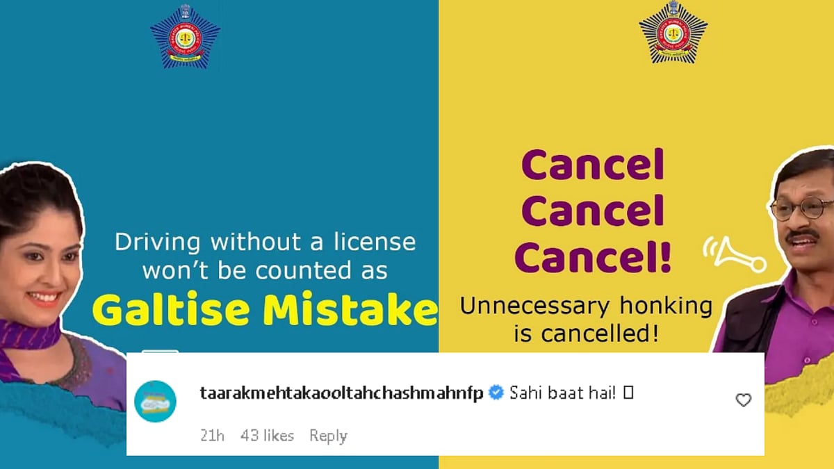 Mumbai Police shares road safety message with 'Taarak Mehta Ka Ooltah Chashmah' dialogues, team says 'Sahi baat hai!'