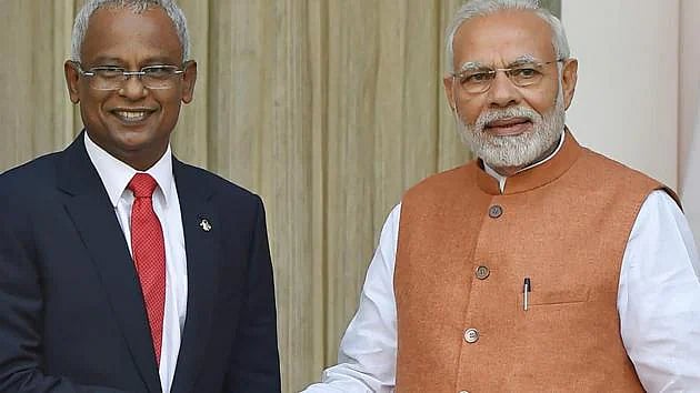 Prime Minister Narendra Modi and Maldivian President Ibrahim Mohamed Solih in 2018 | PTI