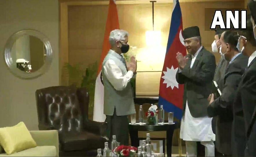 Nepal PM Sher Bahadur Deuba meets External Affairs Minister S Jaishankar in Delhi; see pics