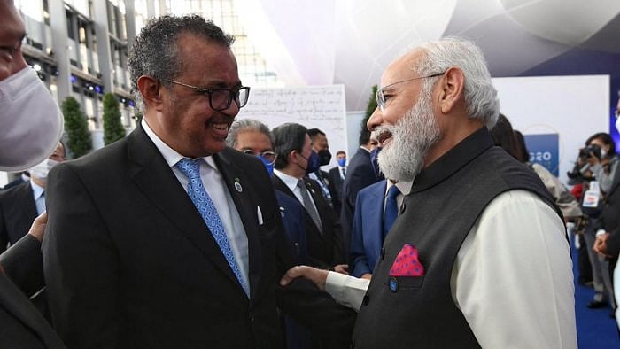 Director-General of the World Health Organization (WHO), Dr Tedros Ghebreyesus and Prime Minister Narendra Modi  | Photo: PTI 