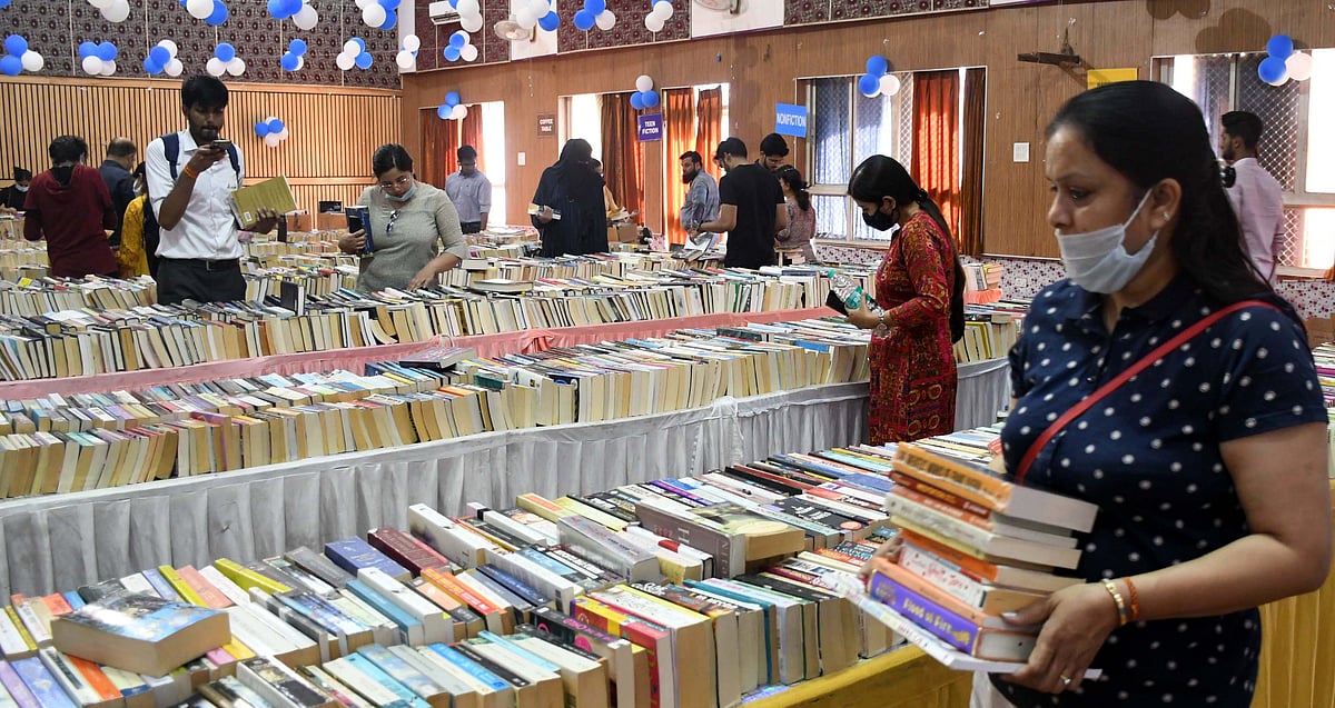 Visitors at book fair in Bhopal