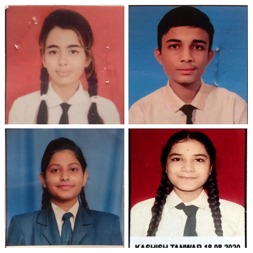 Kriti Patidar(L) and Rishabh Kushwah (R) above,
Kaya Kushwah (L) and Kashish Tanwar (R) down