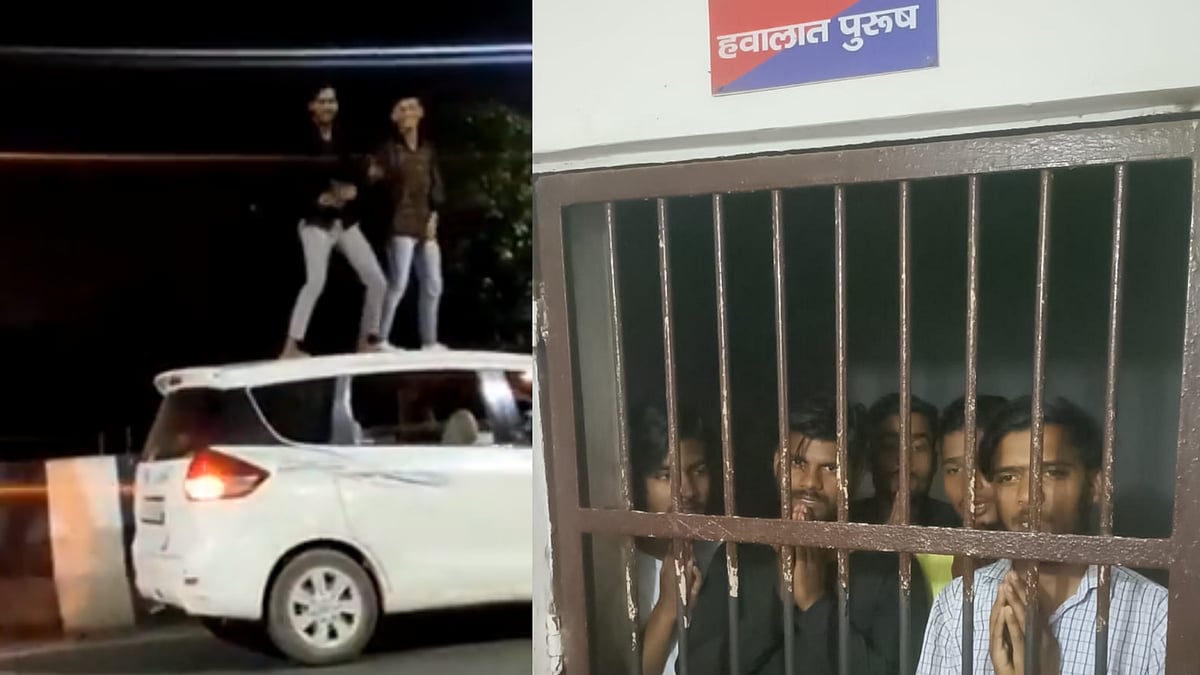 Watch: Drunk Ghaziabad youth dance on car roof, face legal consequences