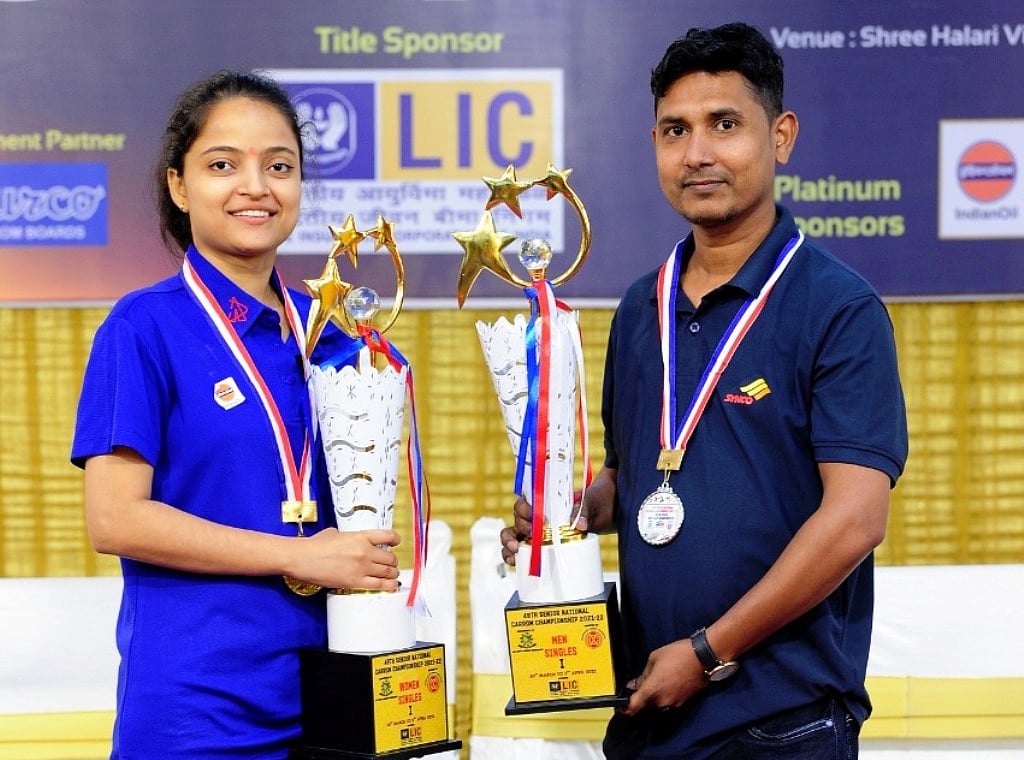 Abdul Rahman, Kajal Kumari clinch men, women’s crowns in Senior National Carrom Championship