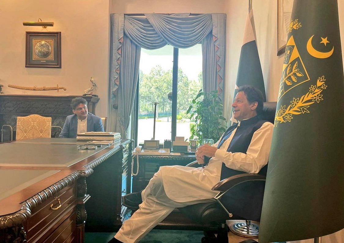 Prime Minister Imran Khan after his stunning address to the nation | Twitter/@PTIofficial
