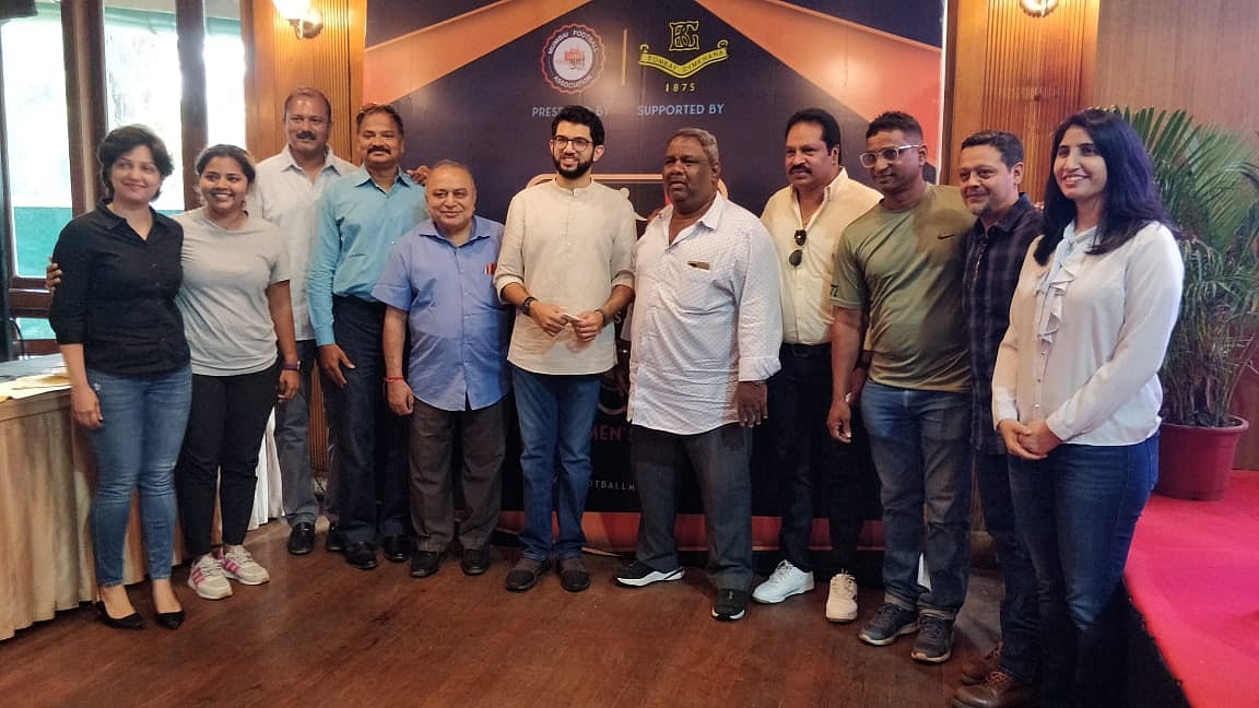 MFA president Aaditya Thackeray (C) with committee members at Bombay Gymkhana on Thursday | Photo: Anil Dias