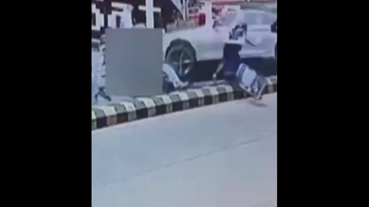 Watch video: Speeding BMW jumps over divider, rams into woman on scooty in Mangalore