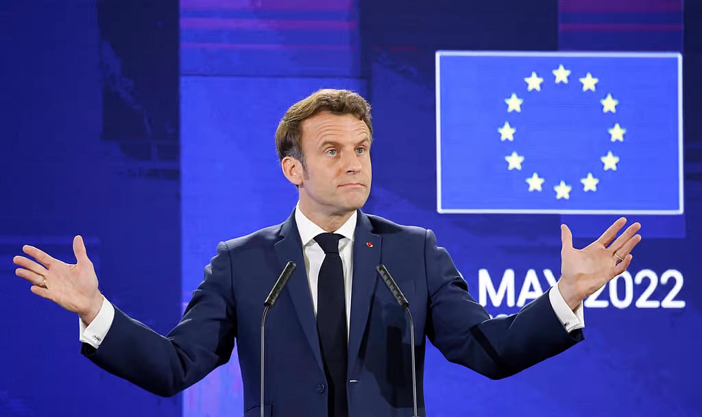 French President Emmanuel Macron delivers a speech during the Conference on the Future of Europe | AFP