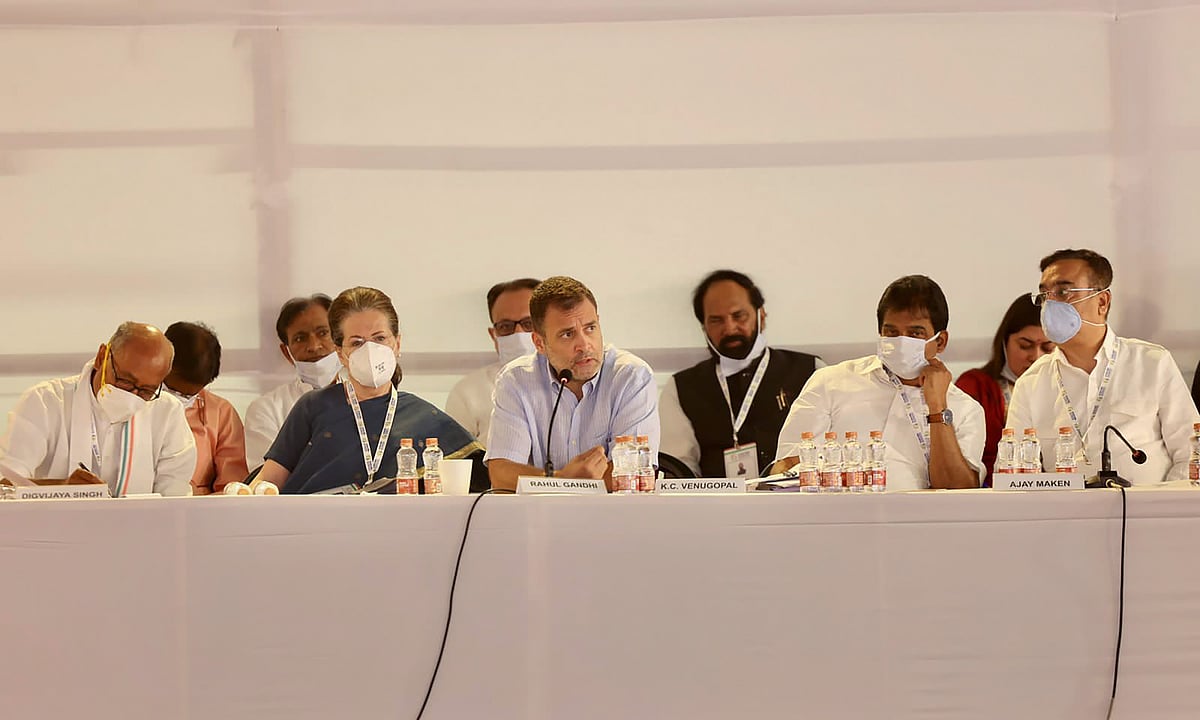 Congress top leaders hold meeting on Chintan Shivir Declaration; Priyanka Gandhi Vadra, Ajay Maken, Rajiv Shukla and others attend