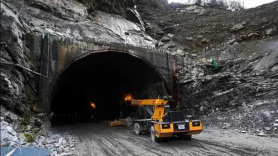 A general view of the Sela tunnel near Sela Pass, which will lead to Tawang near the Line of Actual Control (LAC), neighbouring China, in Arunachal Pradesh | AFP