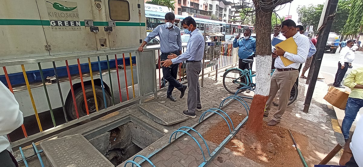 Navi Mumbai civic chief Abhijit Bangar inspects pre-monsoon works in two wards; see pics