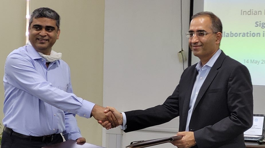 This collaboration aims to propel cutting-edge research studies and advancements in AI and Mechatronics. 
/Amit Chadha, CEO & MD, LTTS (right) with Prof Amit Prashant, Officiating Director, IIT Gandhinagar
 | LTTS