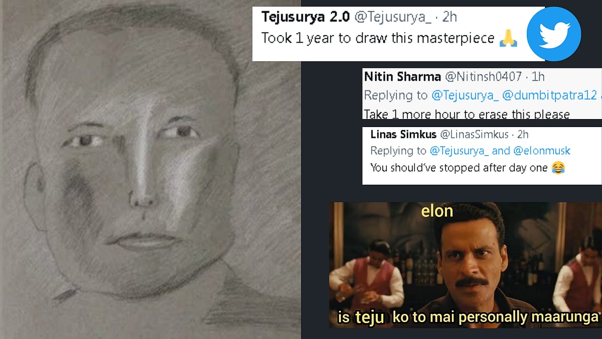 Twitter user shares Elon Musk's pencil sketch, netizens say 'this is the Bullshit that Baffles Brains'