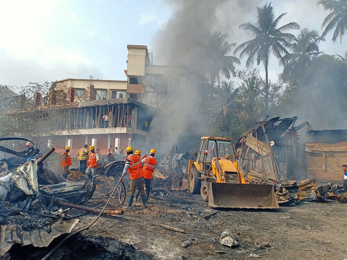 There was no report of any injury in the blaze that erupted around 4 am.