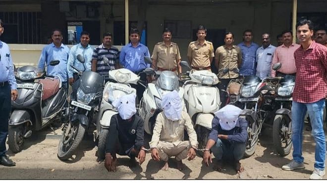 Bhiwandi: Narpoli police officials arrest three for bikes theft, 10 bikes seized