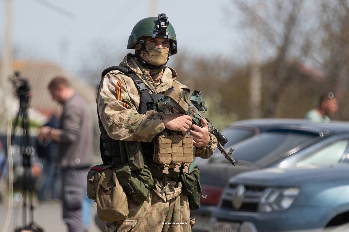 CCTV footage captures Russian soldiers opening fire on two civilians who were walking away