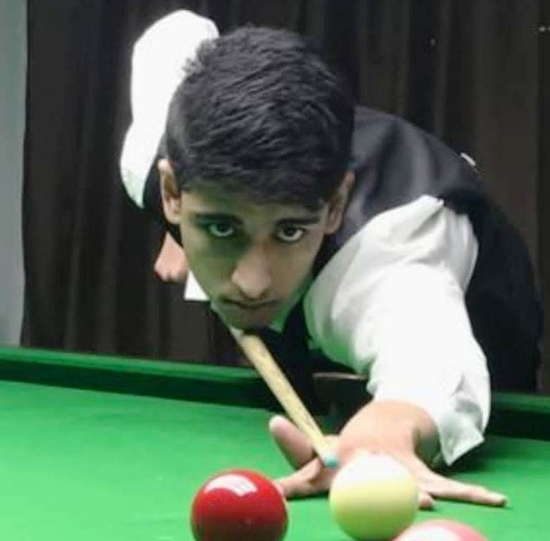 Rayaan Razmi won his opening Group-G league match in the SPG-PCL Billiards Tournament 2022 |