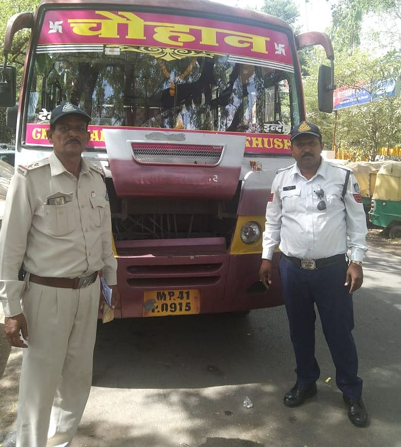 Indore: 97 e-challans found pending against 4 buses of one owner