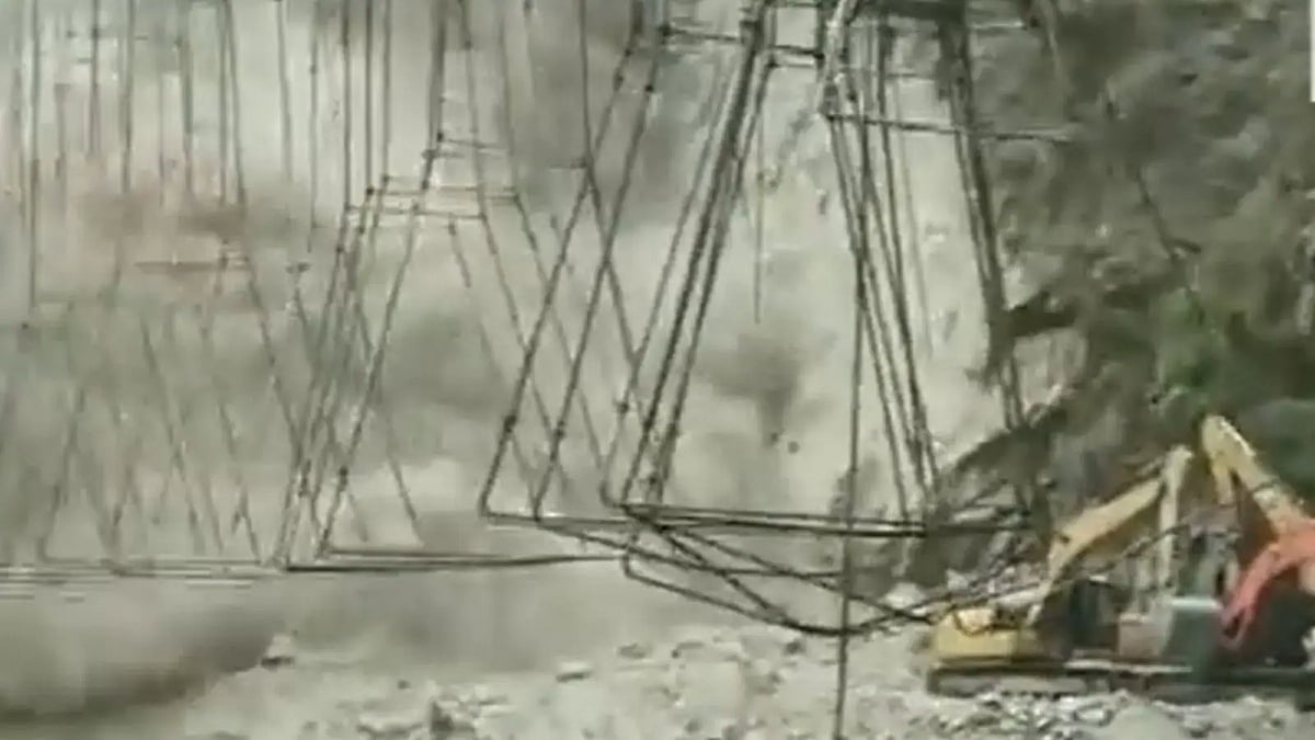 WATCH: Portion of mountain caves in day after Jammu and Kashmir tunnel collapse in Ramban