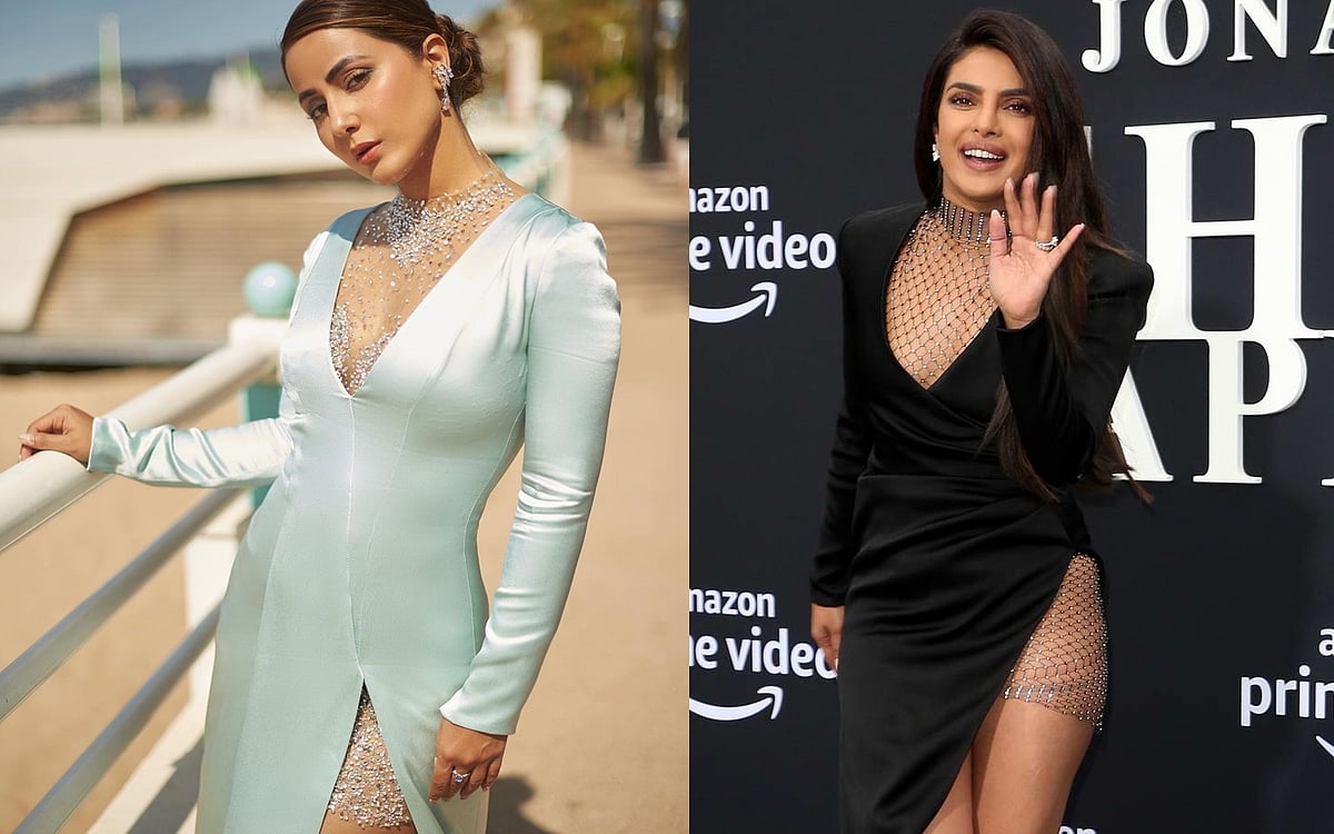 Hina Khan REACTS to her Cannes 2022 outfit being compared with Priyanka Chopra’s dress from 2019