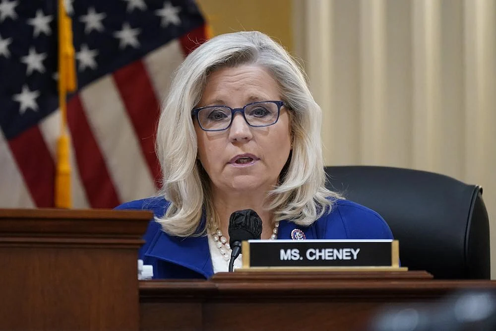 Vice Chair Rep. Liz Cheney, Republican from Wyoming, gives opening remarks as the House select committee investigating the Jan. 6 attack on the U.S. Capitol continues to reveal its findings of a year-long investigation, at the Capitol in Washington, on Tuesday, June 21, 2022 | AP