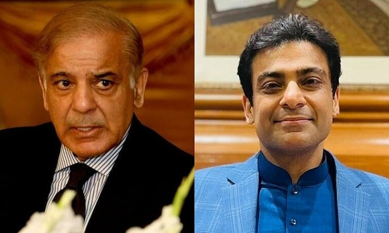 Pak PM Shehbaz Sharif (L) and his son Hamza Shehbaz | Photo: AFP