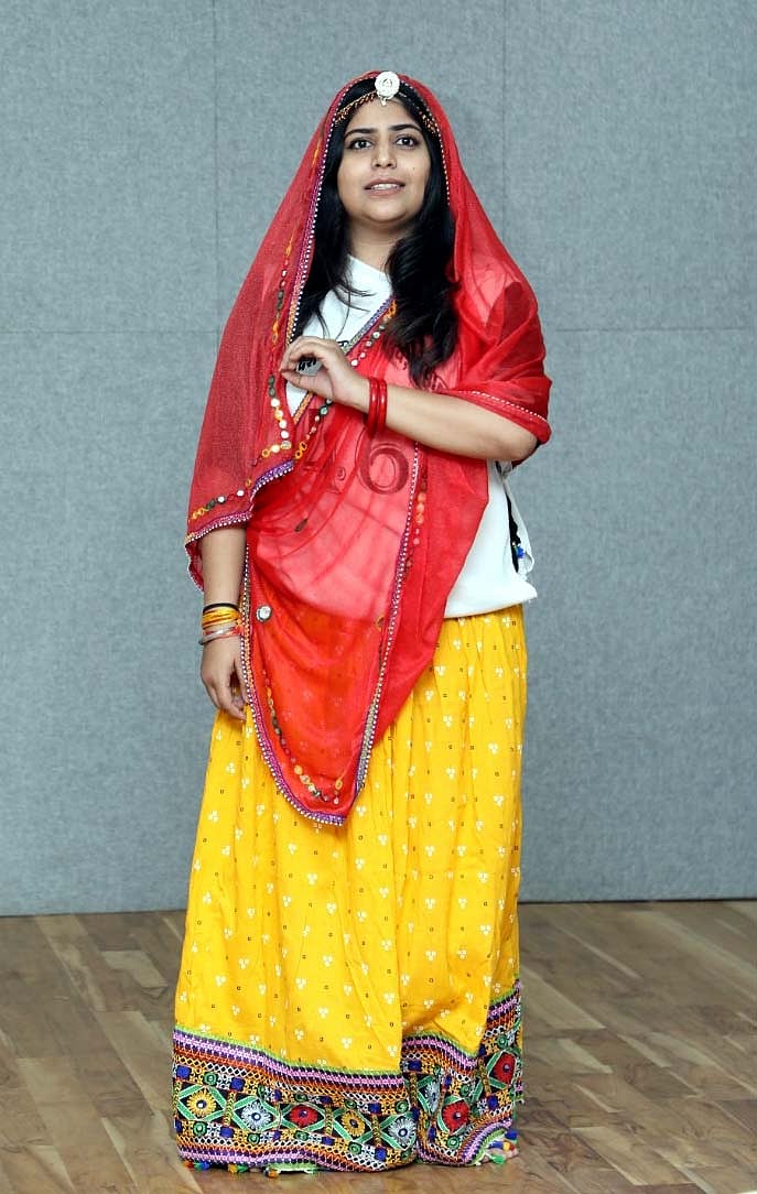 A candidate at final selection workshop for admission to the Madhya Pradesh School of Drama in Bhopal on Tuesday