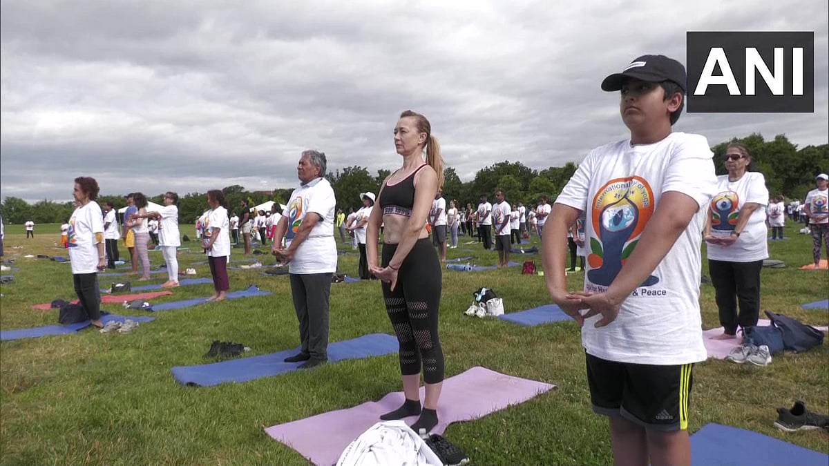 Hundreds attend yoga session in Washington ahead of International Yoga Day