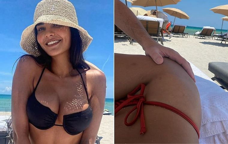 Hot Esha Gupta is a beach bum in black bikini; shares intimate pics with BF Manuel Campos Guallar