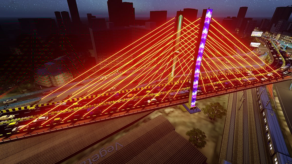 The nightview of the ROB that will be built in Byculla