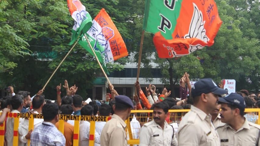 BJP workers celebrating in Indore | FPJ